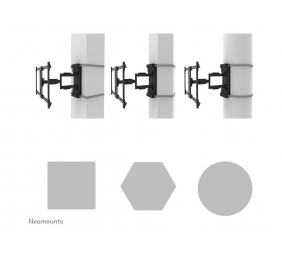 Neomounts Pillar Mount | WL40S-910BL16 | Levelling, tilt, swivel, depth | 40-70 " | Maximum weight (capacity) 45 kg | Black
