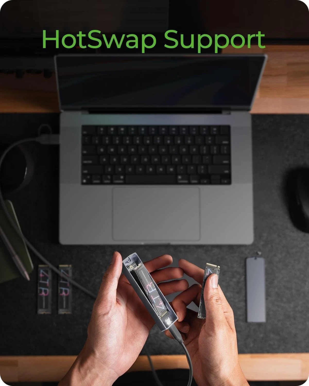 Raidsonic Icy Box M.2 SATA/NVMe SSD Enclosure with USB 3.2 Gen 2 Type-C and RGB light | Warranty IB-1826MCL-CU31 month(s)