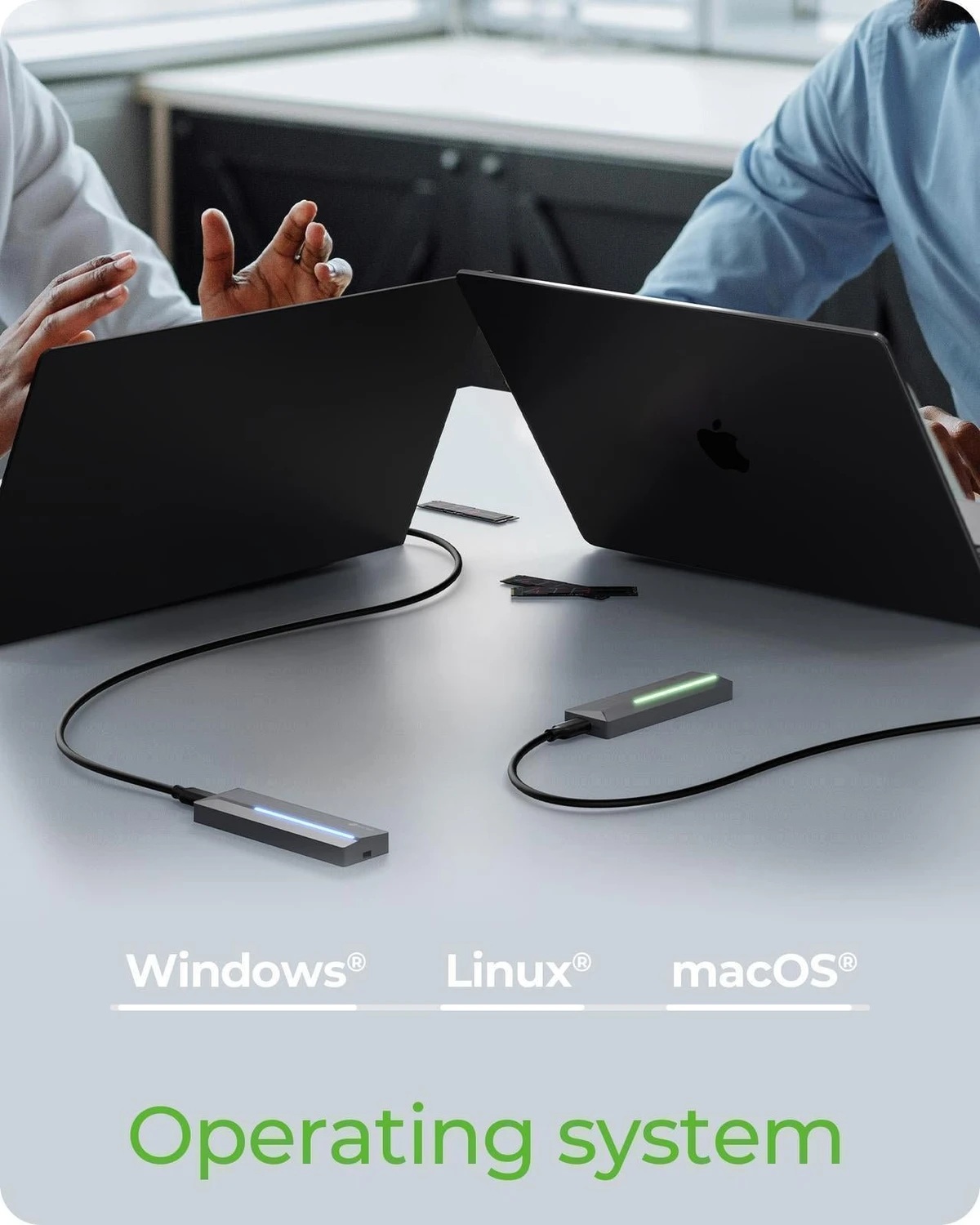 Raidsonic Icy Box M.2 SATA/NVMe SSD Enclosure with USB 3.2 Gen 2 Type-C and RGB light | Warranty IB-1826MCL-CU31 month(s)