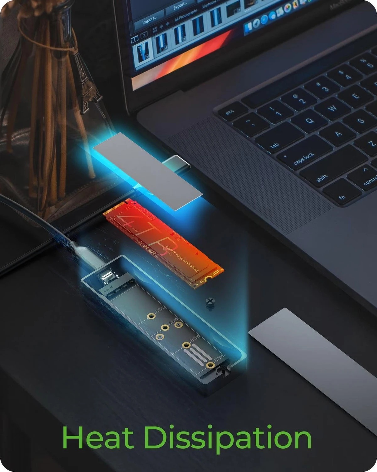 Raidsonic Icy Box M.2 SATA/NVMe SSD Enclosure with USB 3.2 Gen 2 Type-C and RGB light | Warranty IB-1826MCL-CU31 month(s)