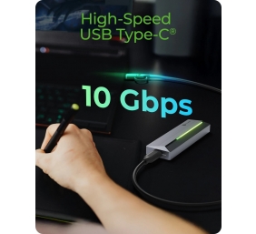 Raidsonic Icy Box M.2 SATA/NVMe SSD Enclosure with USB 3.2 Gen 2 Type-C and RGB light | Warranty IB-1826MCL-CU31 month(s)