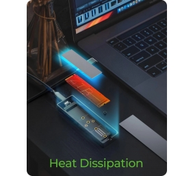 Raidsonic Icy Box M.2 SATA/NVMe SSD Enclosure with USB 3.2 Gen 2 Type-C and RGB light | Warranty IB-1826MCL-CU31 month(s)