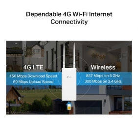 TP-Link Archer MR402-Outdoor 4G AC1200 Dual Band Wi-Fi Outdoor Maršrutizatorius