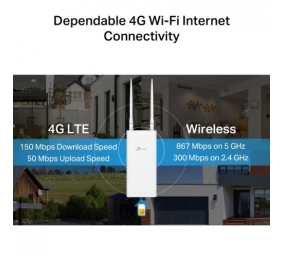 TP-Link Archer MR402-Outdoor 4G AC1200 Dual Band Wi-Fi Outdoor Maršrutizatorius