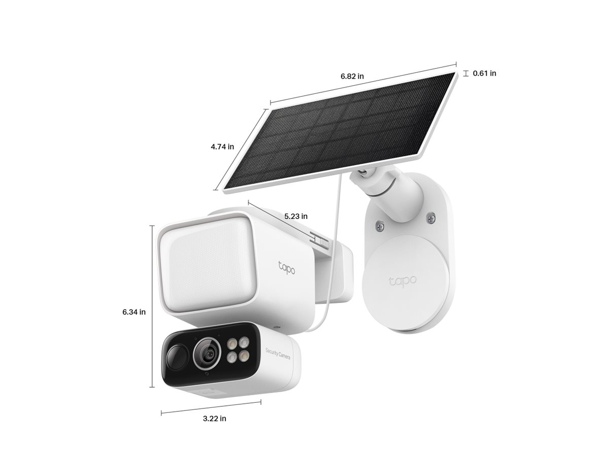TP-LINK | Tapo C615F KIT | Solar-Powered Floodlight Pan/Tilt Security Camera Kit | 3 MP | F/1.6 | H.264 | MicroSD Card Up to 512 GB
