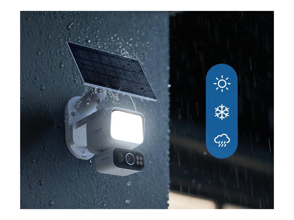 TP-LINK | Tapo C615F KIT | Solar-Powered Floodlight Pan/Tilt Security Camera Kit | 3 MP | F/1.6 | H.264 | MicroSD Card Up to 512 GB
