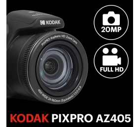 Kodak | Digital Camera | Pixpro AZ405 | 16 MP | Optical zoom 40x x | Display diagonal 3 " | Video recording | Black
