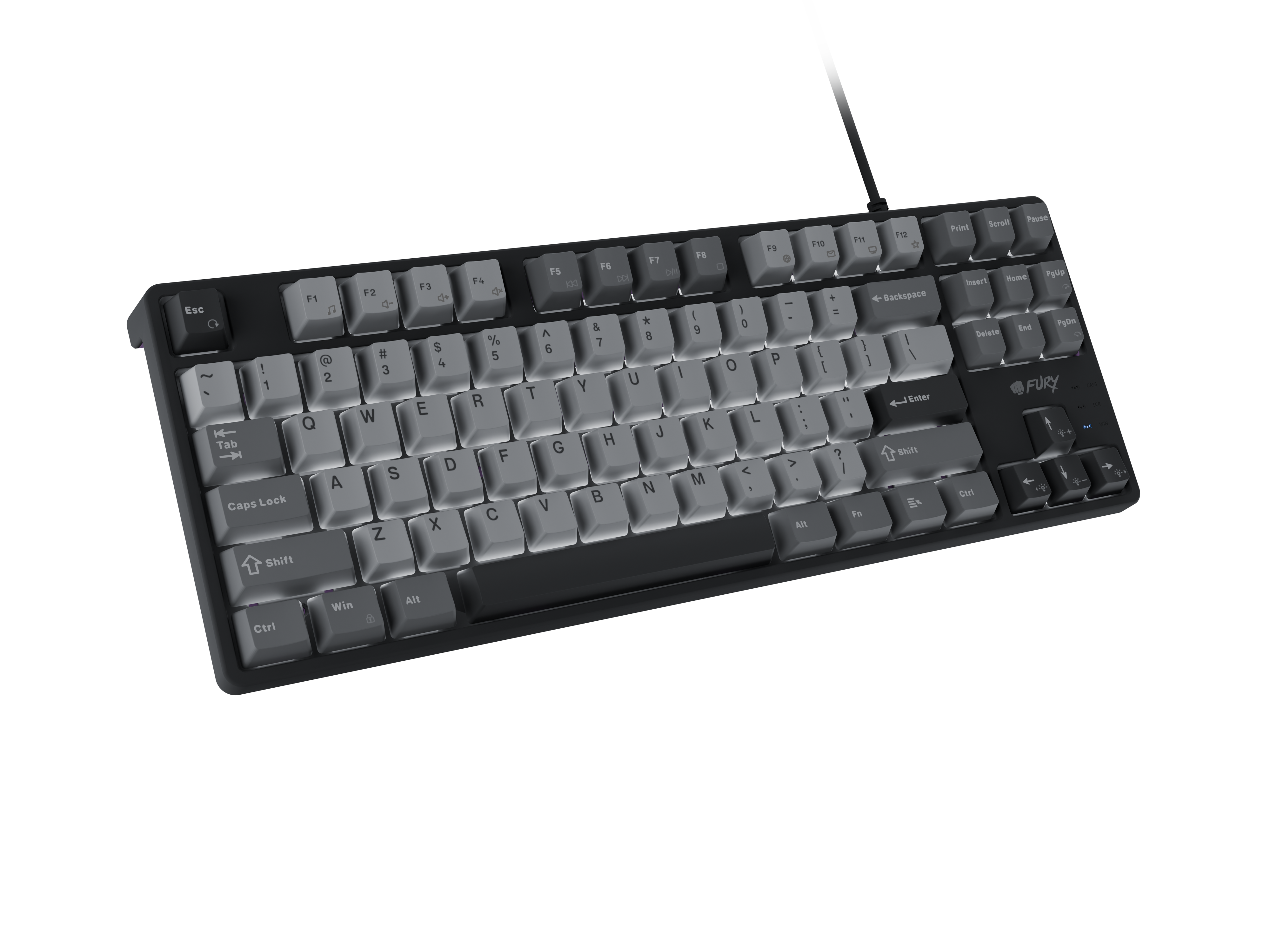 Fury | Kanabo K2 | Gaming Keyboard | Wired | US | Linear | Black/Gray