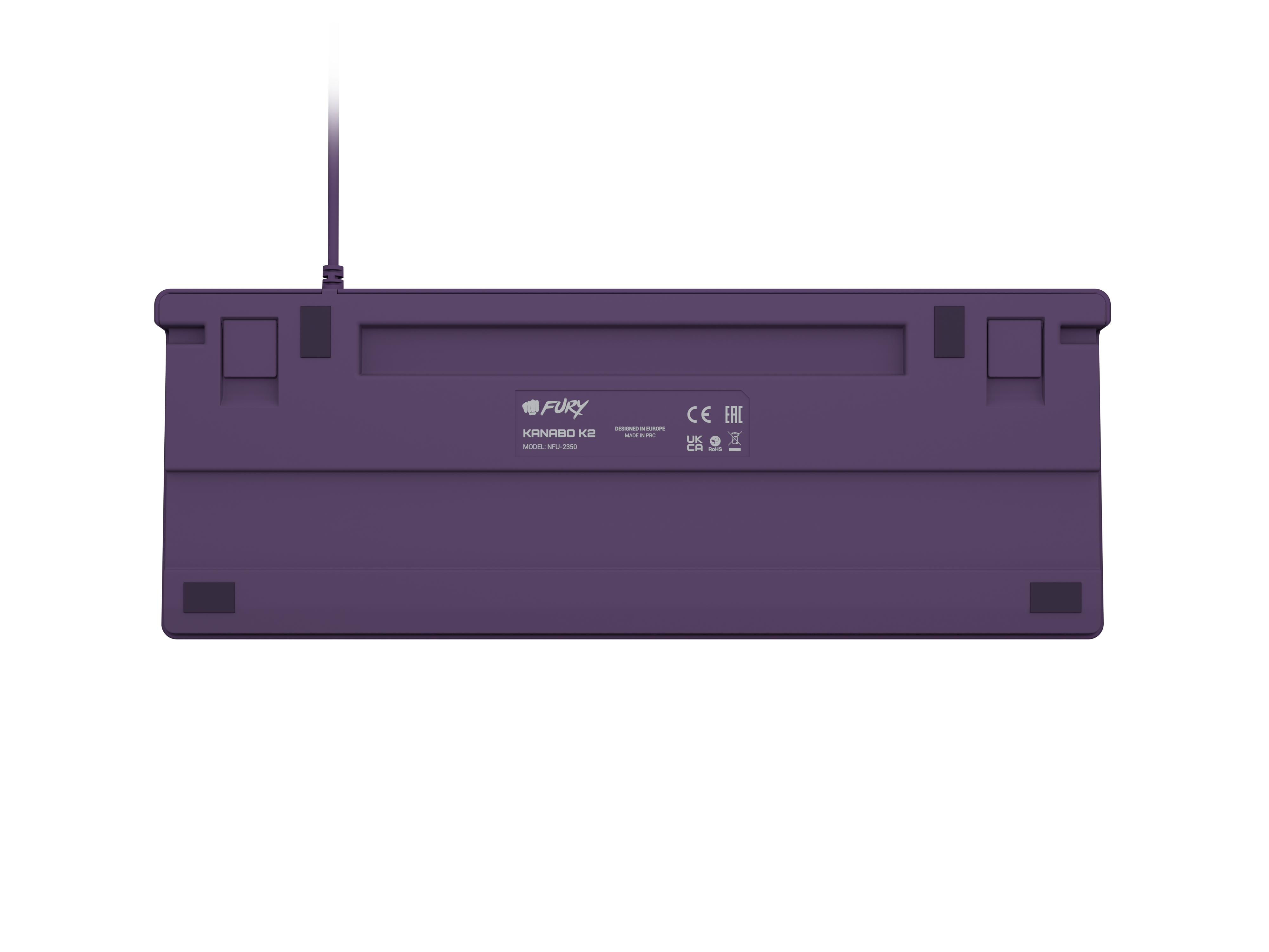Fury | Kanabo K2 | Gaming Keyboard | Wired | US | Linear | Gray/Purple