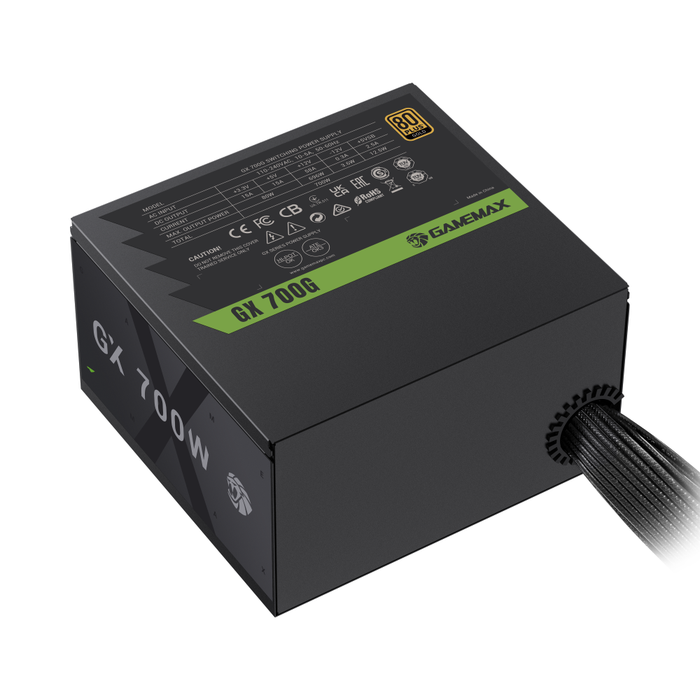 Gamemax PSU | GX 700G | 700 W | Gold | Non-Modular