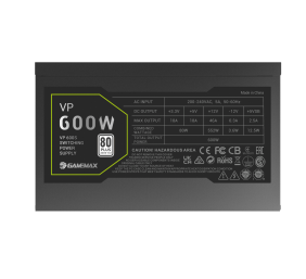 Gamemax PSU | VP 600S | 600 W | Bronze | Non-Modular