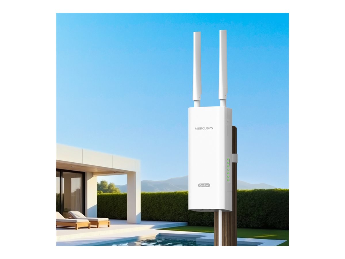 Mercusys MB118-4G | 300 Mbps Wireless 4G LTE Outdoor/Indoor Router | 802.11b | Ethernet LAN (RJ-45) ports 1 | Mesh Support No | 4G | MU-MiMO No | Antenna type Internal