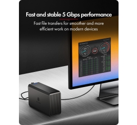 Raidsonic | RAID-System Dual bay, HDD/SSD USB 3.2 (Gen 2) with fan | IB-RD3720-CU3