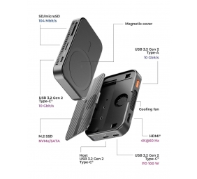 Raidsonic Travel Dock 7-in-1, M.2 SSD | IB-DK4071M-CU31