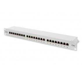 Digitus | Patch Panel | DN-91524S | White | Category: CAT 5e; Ports: 24 x RJ45; Retention strength: 7.7 kg; Insertion force: 30N max | 48.2 x 4.4 x 10.9 cm