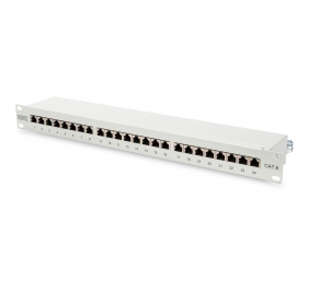 Digitus | Patch Panel | DN-91624S | White | Category: CAT 6; Ports: 24 x RJ45; Retention strength: 7.7 kg; Insertion force: 30N max | 48.2 x 4.4 x 10.9 cm