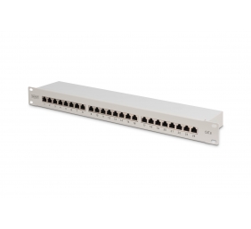 Digitus | Patch Panel | DN-91624S | White | Category: CAT 6; Ports: 24 x RJ45; Retention strength: 7.7 kg; Insertion force: 30N max | 48.2 x 4.4 x 10.9 cm