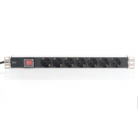 Aluminum outlet strip with switch | DN-95402 | Sockets quantity 7