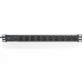 Digitus Aluminum outlet strip, IEC C14 plug | DN-95404 | Sockets quantity 10