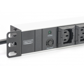 Digitus Aluminum outlet strip, IEC C14 plug | DN-95404 | Sockets quantity 10