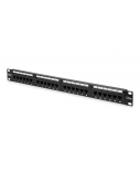 Digitus | Patch Panel | DN-91524U | Black | Category: CAT 5e; Ports: 24 x RJ45; Retention strength: 7.7 kg; Insertion force: 30N max | 48.2 x 4.4 x 10.9 cm