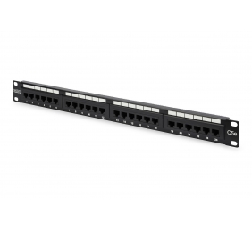 Digitus | Patch Panel | DN-91524U | Black | Category: CAT 5e; Ports: 24 x RJ45; Retention strength: 7.7 kg; Insertion force: 30N max | 48.2 x 4.4 x 10.9 cm