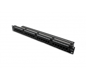 Digitus | Patch Panel | DN-91524U | Category: CAT 5e; Ports: 24 x RJ45; Retention strength: 7.7 kg; Insertion force: 30N max | 48.2 x 4.4 x 10.9 cm | Black