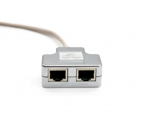 Digitus | CAT 5e patch cable adapter, 2x CAT 5e, shielded | DN-93904 | 0.19 m | Black | RJ45 socket to RJ45 plug