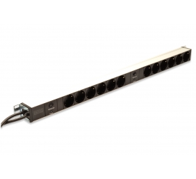 Digitus Aluminum Outlet Strip with overload protection | DN-95405 | Sockets quantity 12