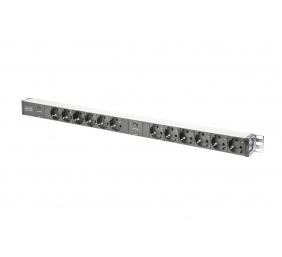 Digitus Aluminum Outlet Strip with overload protection | DN-95405 | Sockets quantity 12