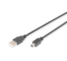 Digitus Connection Cable, 1.8 m | AK-300108-018-S | USB Type A to USB Mini B