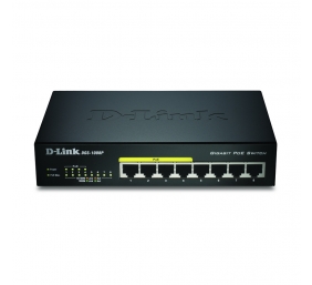 D-Link | 8-Port Gigabit PoE Switch (4xPoE) | DGS-1008P | Unmanaged | Desktop | Power supply type External