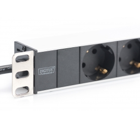 Aluminum outlet strip with 8 safety outlets | DN-95401 | Sockets quantity 8