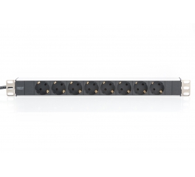 Aluminum outlet strip with 8 safety outlets | DN-95401 | Sockets quantity 8