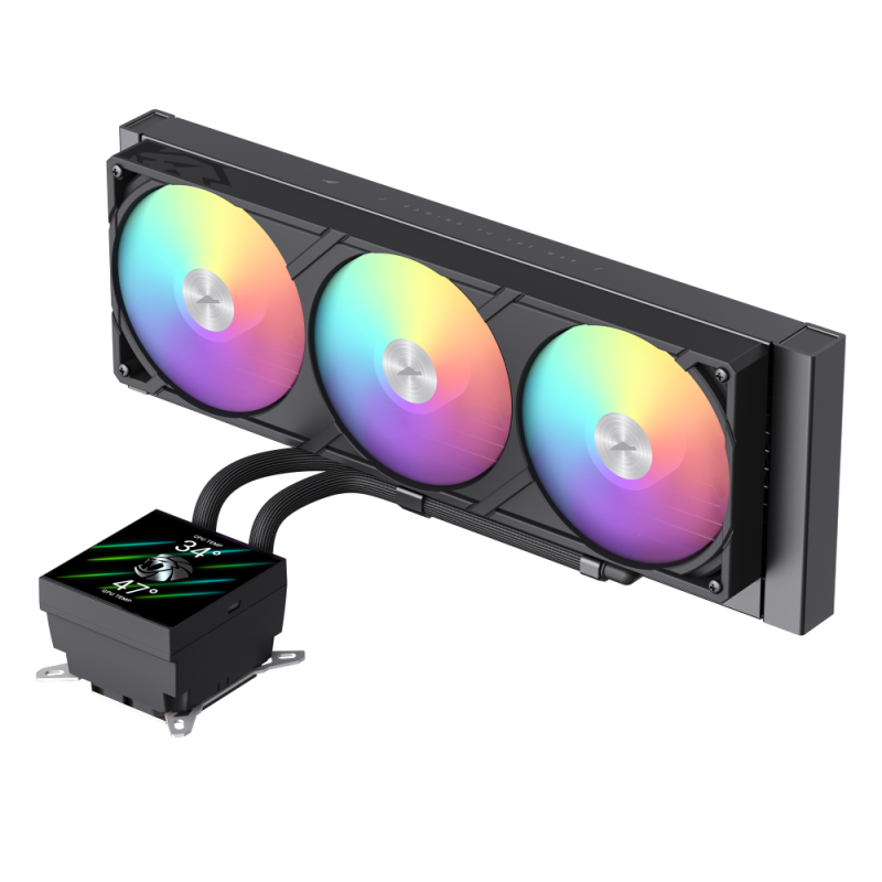 Gamemax CPU Liquid Cooler | GLACIER 360 LCD BK | Black