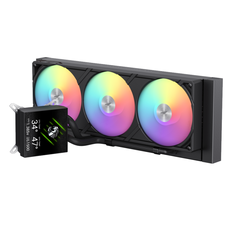 Gamemax CPU Liquid Cooler | GLACIER 360 LCD BK | Black