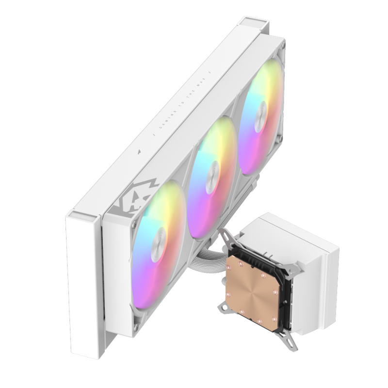 Gamemax CPU Liquid Cooler | GLACIER 360 LCD WH | White