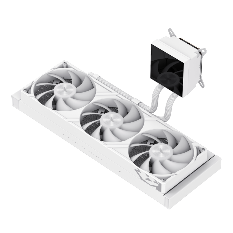 Gamemax CPU Liquid Cooler | GLACIER 360 LCD WH | White