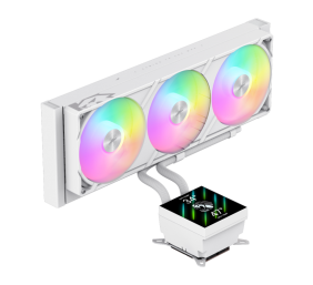 Gamemax CPU Liquid Cooler | GLACIER 360 LCD WH | White