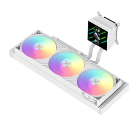 Gamemax CPU Liquid Cooler | GLACIER 360 LCD WH | White