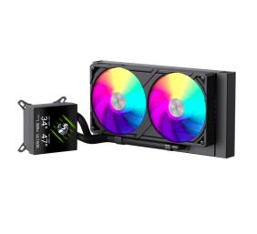 Gamemax CPU Liquid Cooler | GLACIER 240 LCD BK | Black