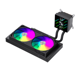 Gamemax CPU Liquid Cooler | GLACIER 240 LCD BK | Black