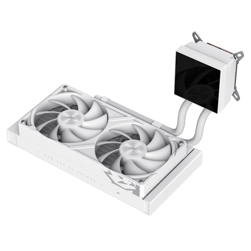 Gamemax CPU Liquid Cooler | GLACIER 240 LCD WH | White