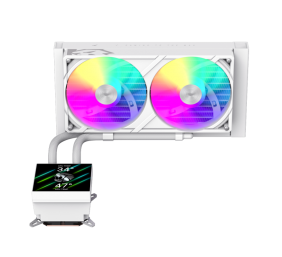 Gamemax CPU Liquid Cooler | GLACIER 240 LCD WH | White