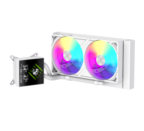 Gamemax CPU Liquid Cooler | GLACIER 240 LCD WH | White