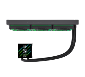 Gamemax CPU Liquid Cooler | HAILSTORM 360 LCD BK | Black