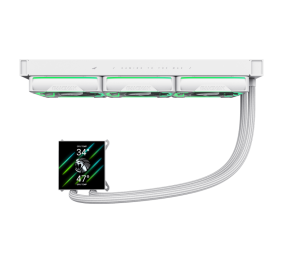 Gamemax CPU Liquid Cooler | HAILSTORM 360 LCD WH | White