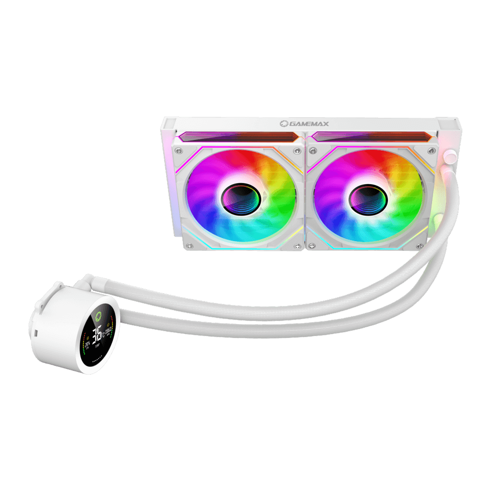 Gamemax CPU Liquid Cooler | ICEBURG 240 DIGITAL WH | White