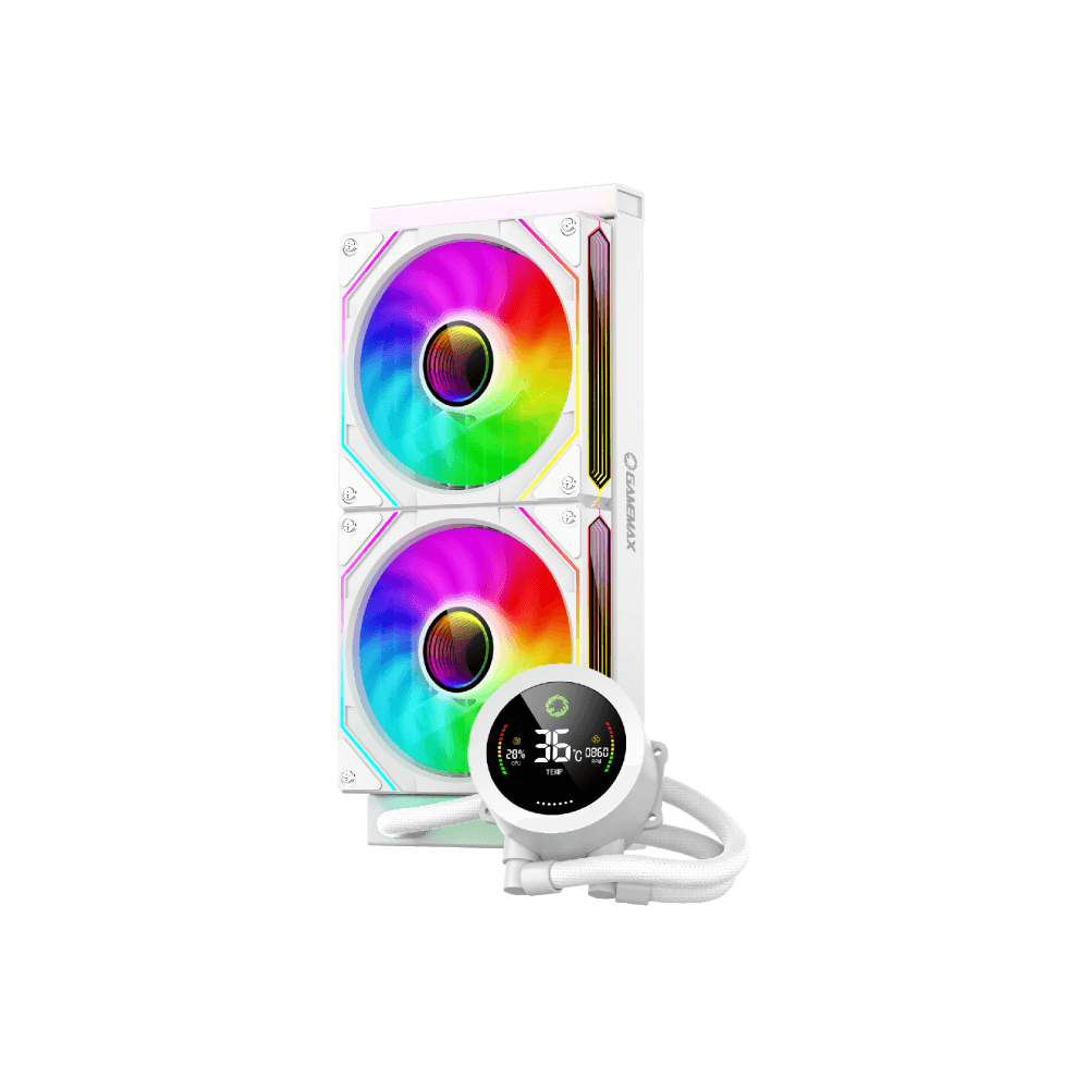 Gamemax CPU Liquid Cooler | ICEBURG 240 DIGITAL WH | White