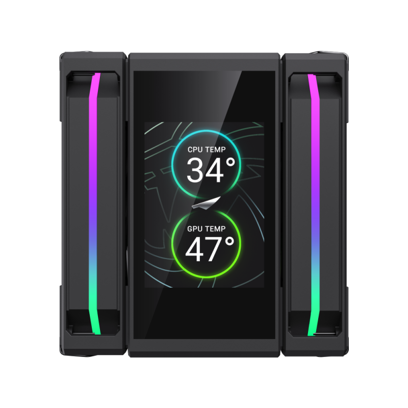 Gamemax CPU Air Cooler | SIGMA 620 LCD BK | Black